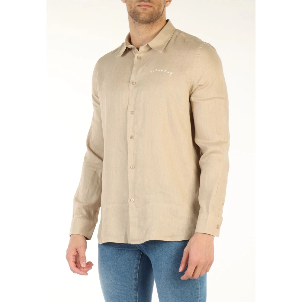 John Richmond Heren Romeins Overhemd Beige Heren