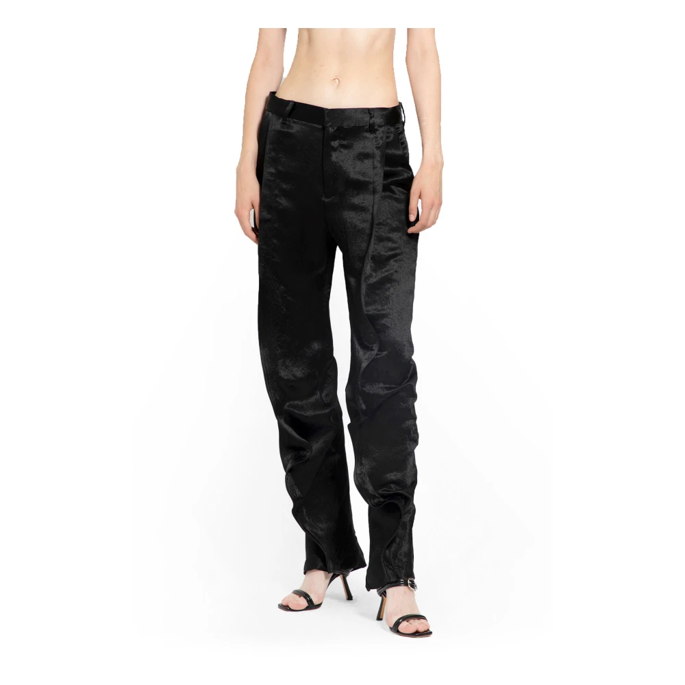 Y Project Zwarte slim-fit broek met hoge taille Black Dames