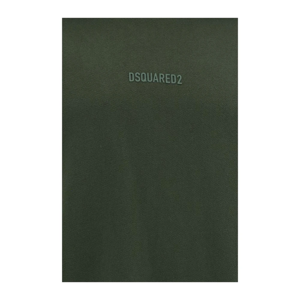 Dsquared2 Monogram Katoenen Hoodie met Koord Green Heren