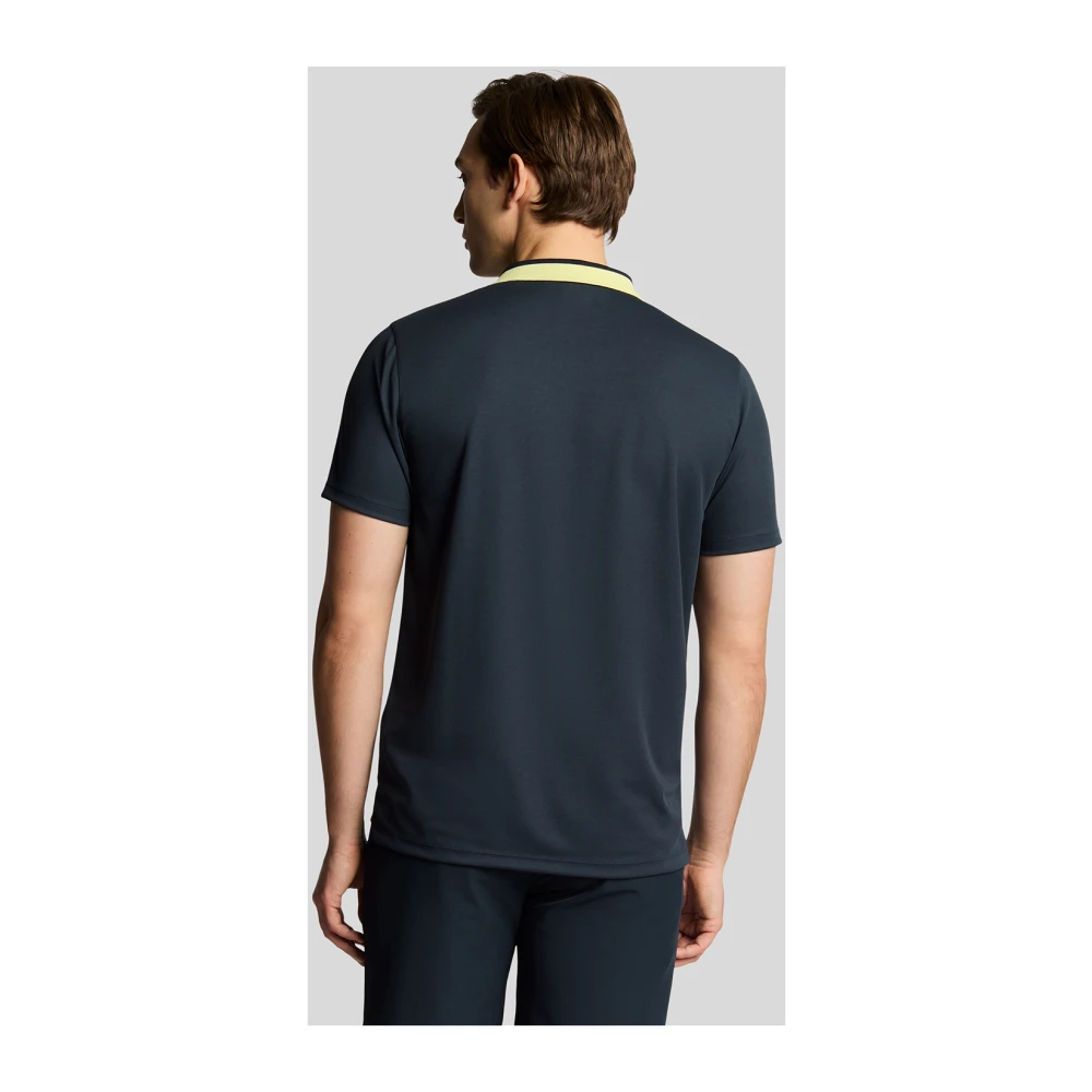 Lyle & Scott SS Polo Shirts Getipte Kraag Polo Shirt Blue Heren