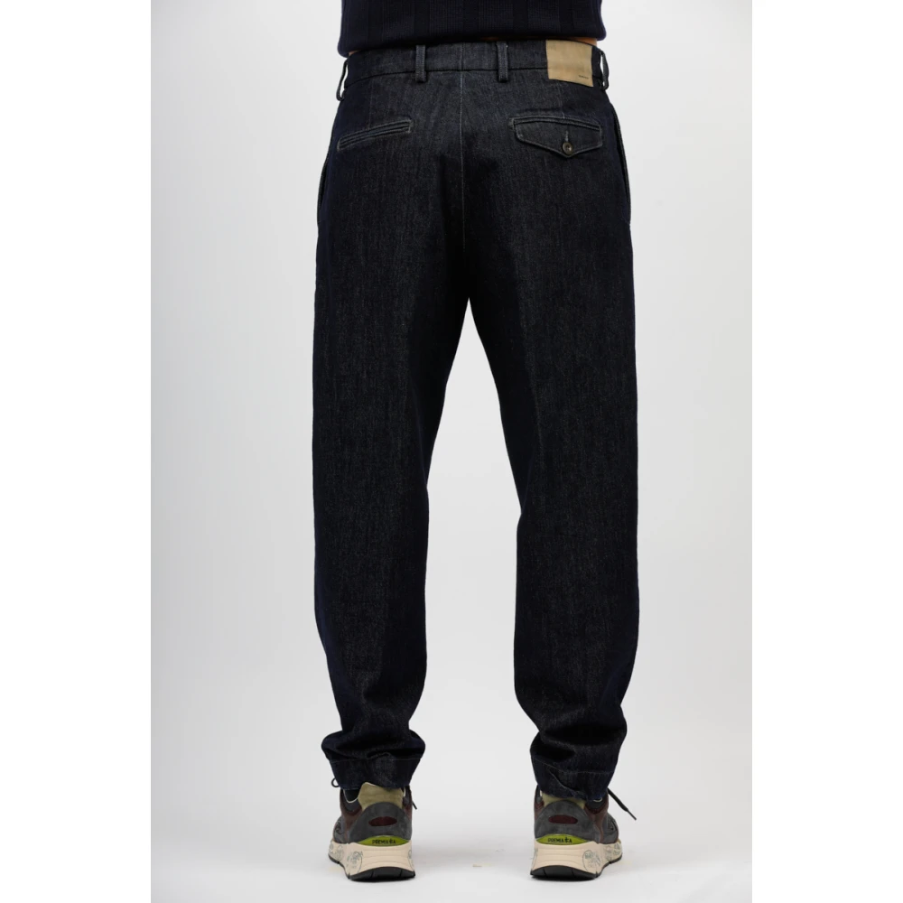 Berwich Wijde Pijp Katoenen Broek Black Heren