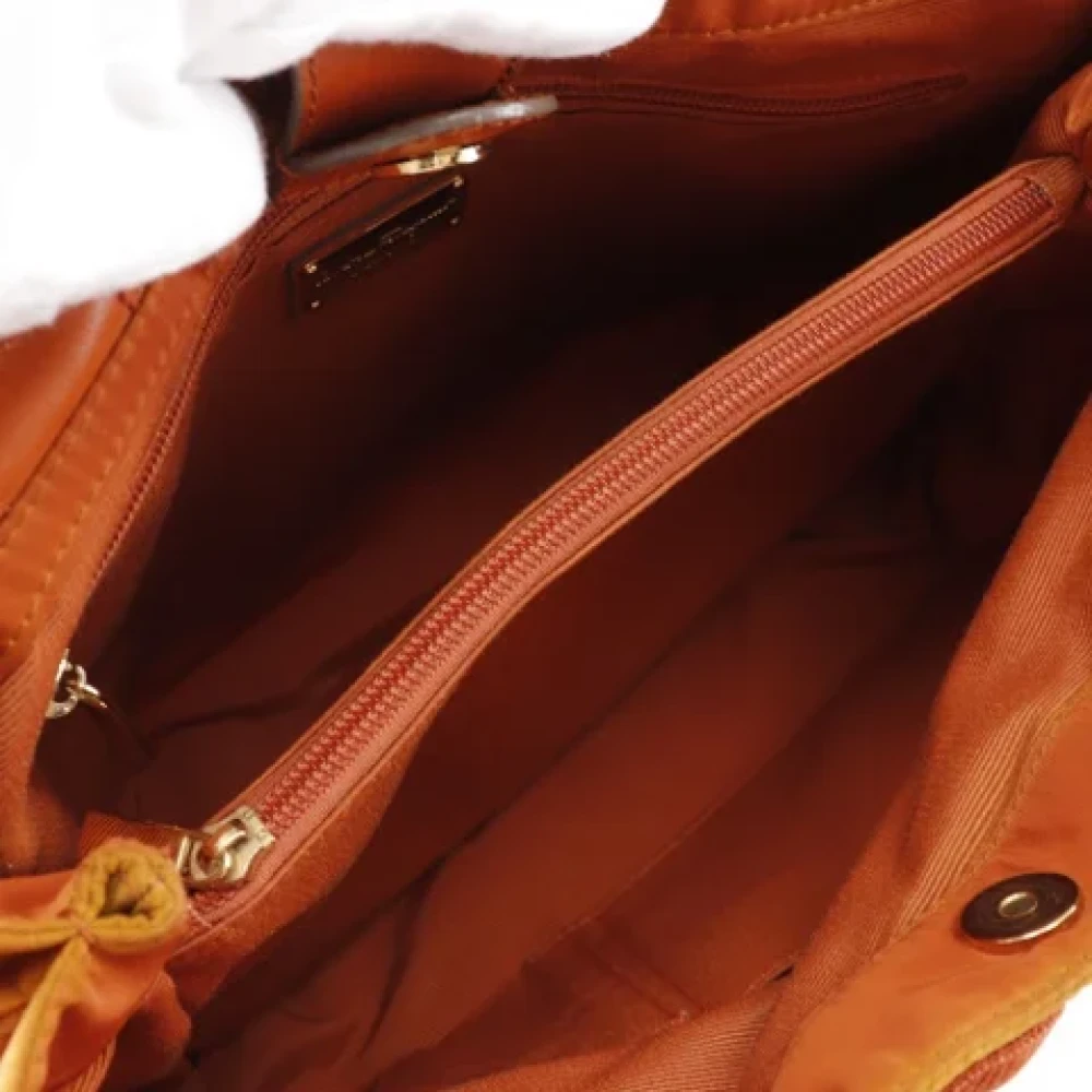 Salvatore Ferragamo Pre-owned Nylon handbags Orange Dames