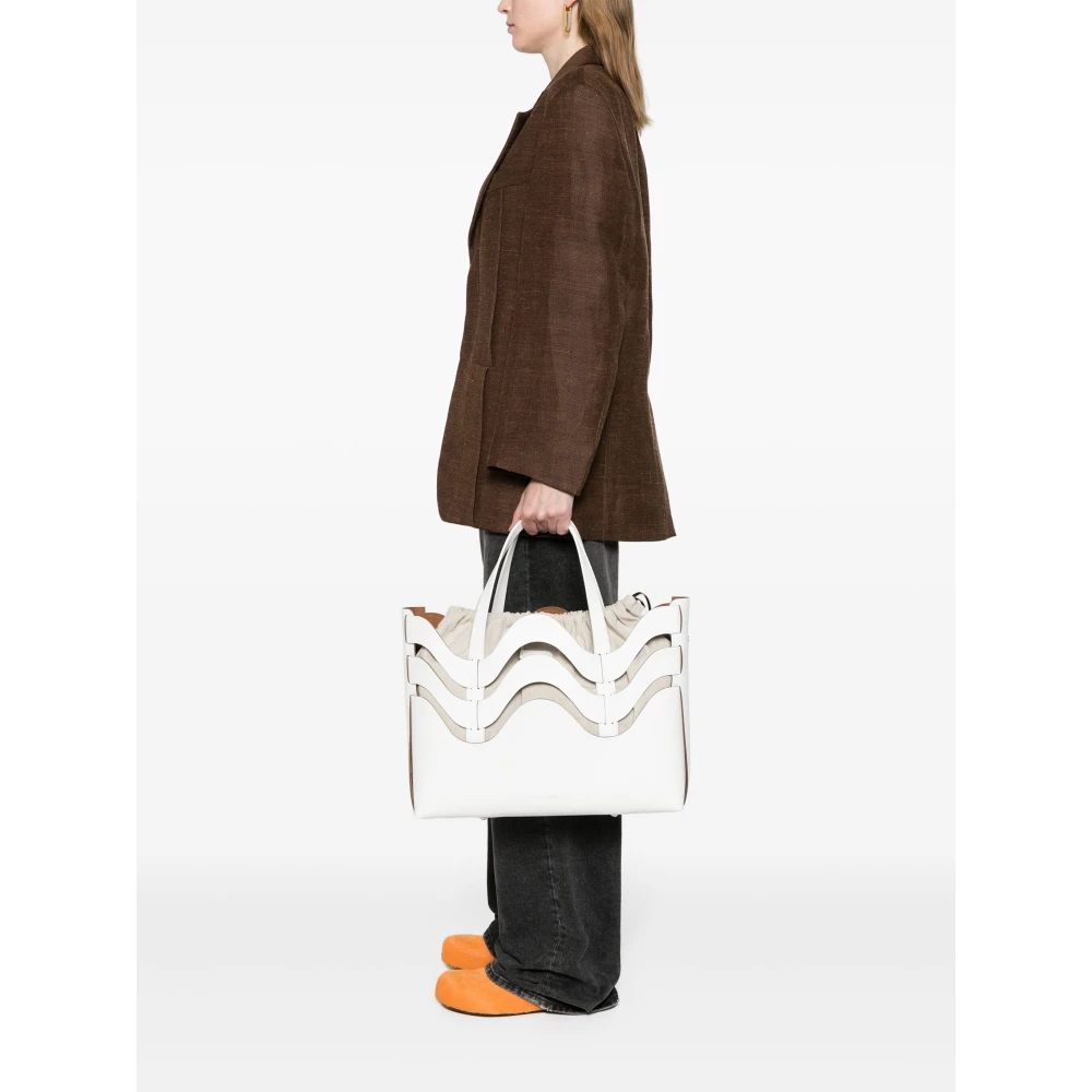Zanellato Dune Amar Medium Tote Bag White Dames