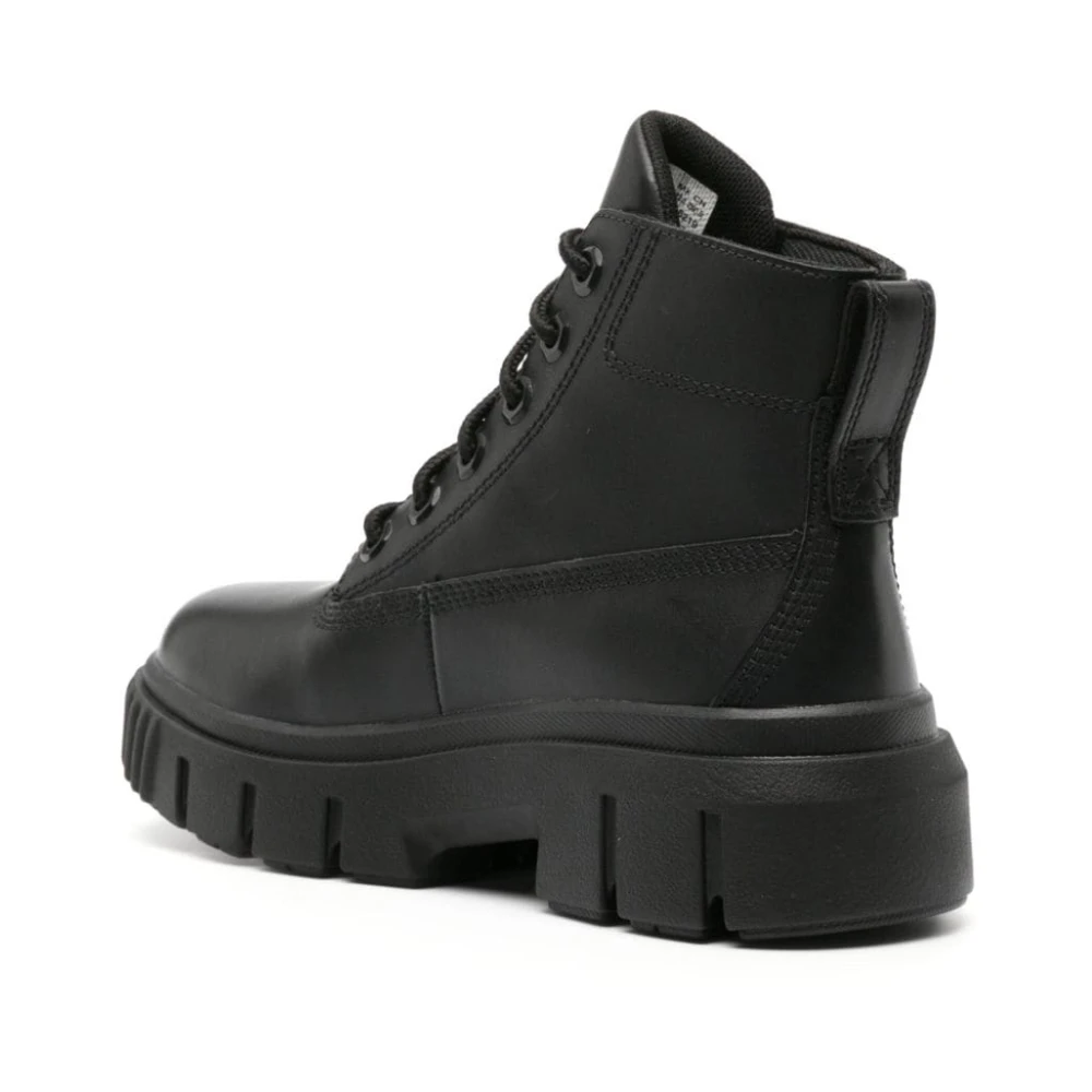 Timberland Zwarte Leren Logo Laarzen Black Dames