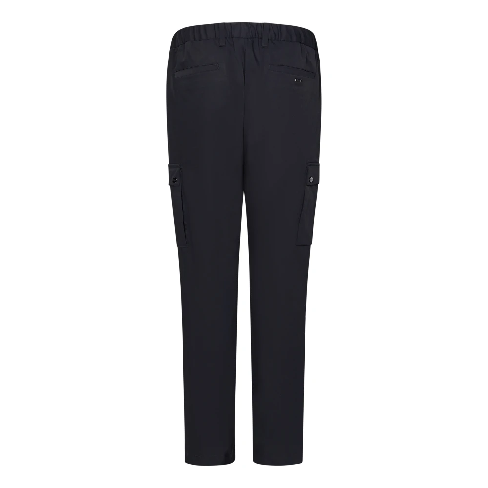Herno Blauwe Cargo Broek Aw24 Blue Heren
