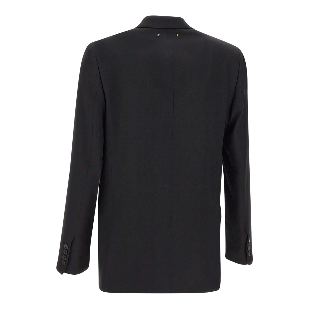 Golden Goose Zwarte Wol Dave Blazer Jas Black Heren
