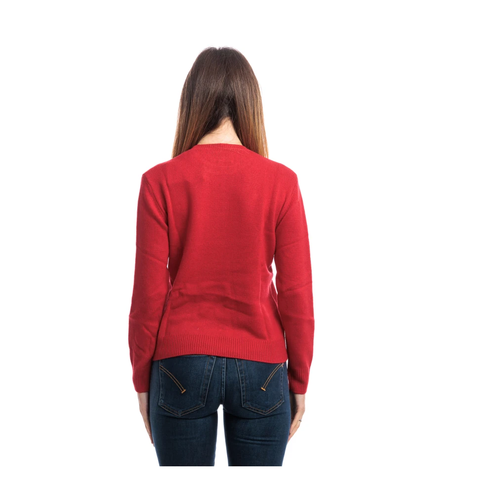 MC2 Saint Barth NEW Queen Brushed Crewneck Sweater Red Dames