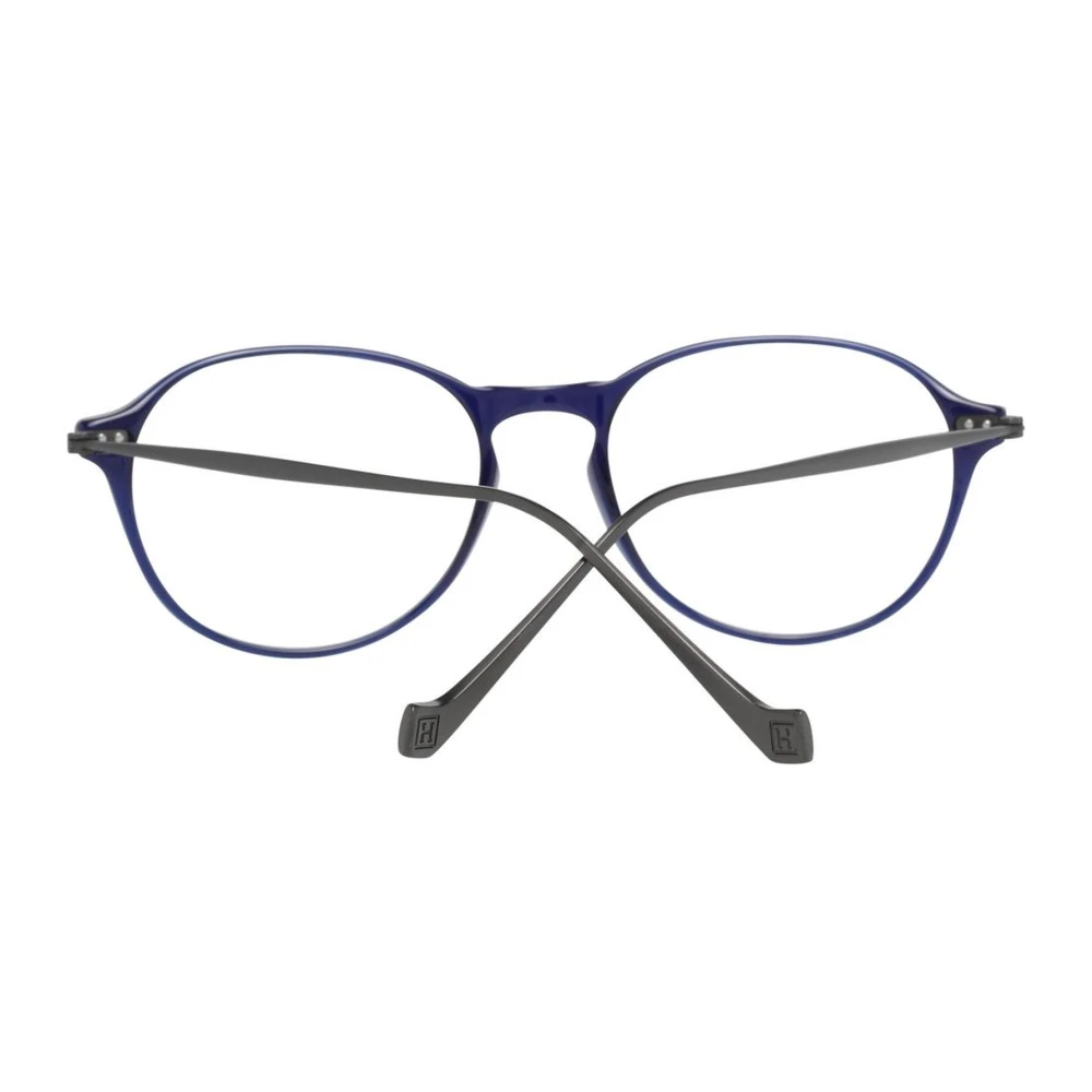 Hackett Blauwe Ronde Optische Monturen Stijlvolle Mannen Blue Heren