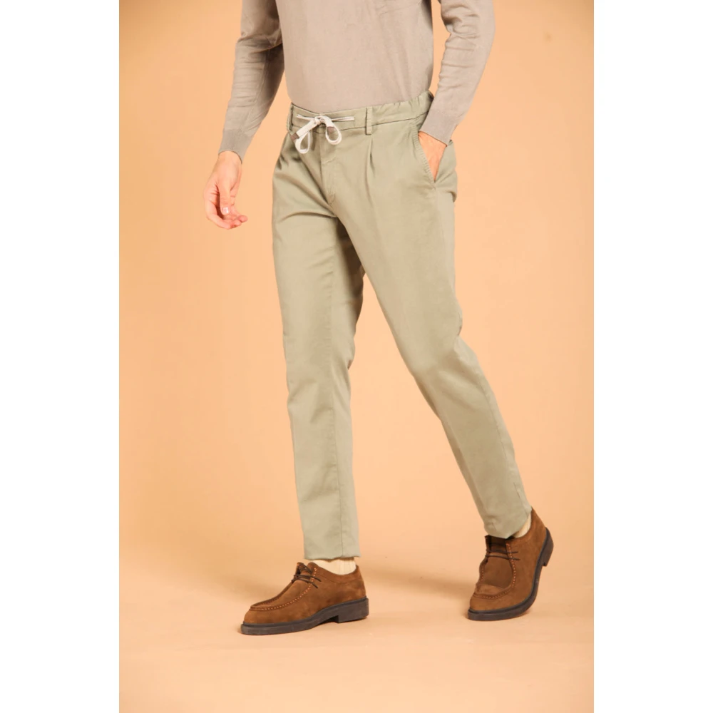 Mason's Groene City String Gabardine Chino's Green Heren