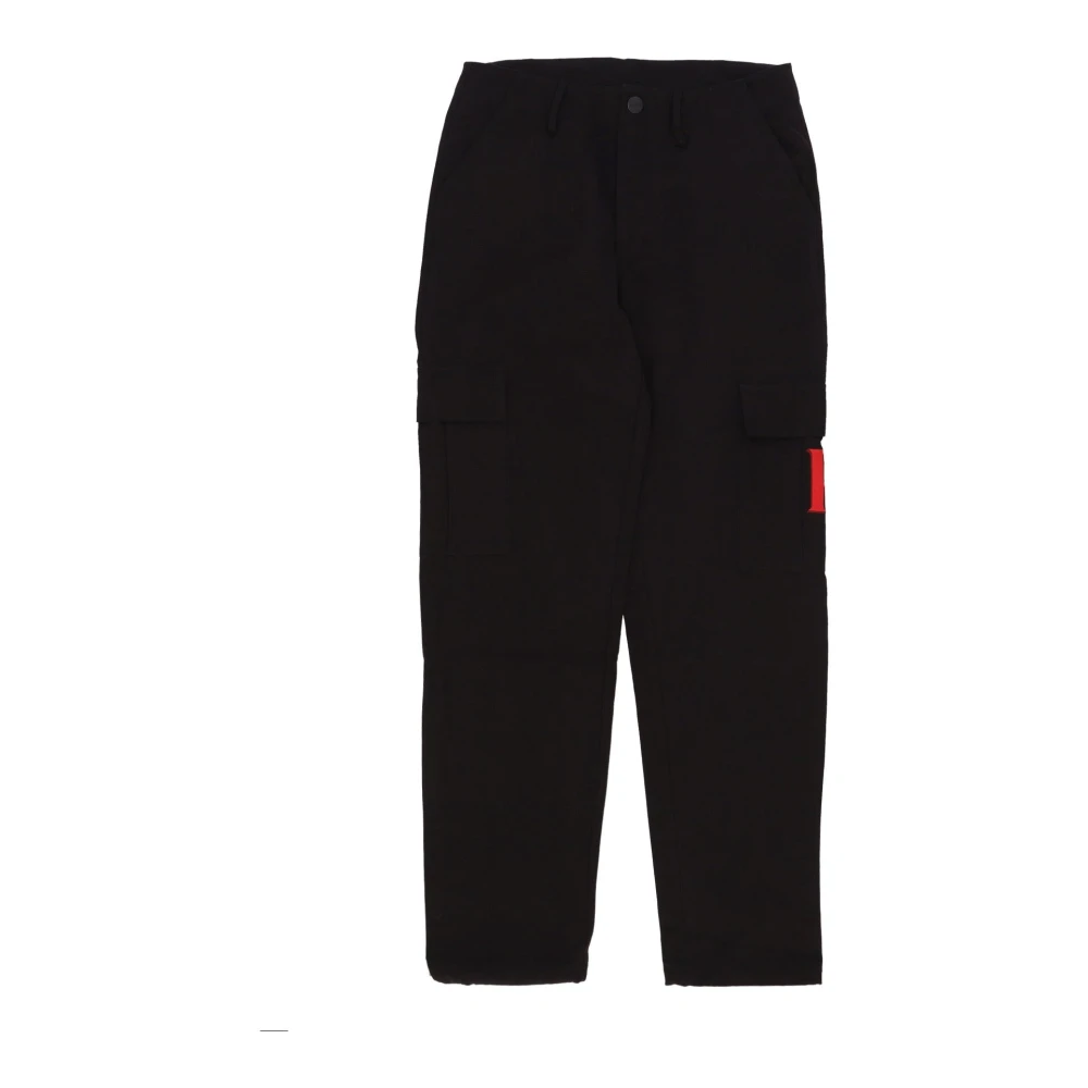Propaganda Men's Black Cargo Trousers Trousers - Straight Trousers - Xs - Trousers