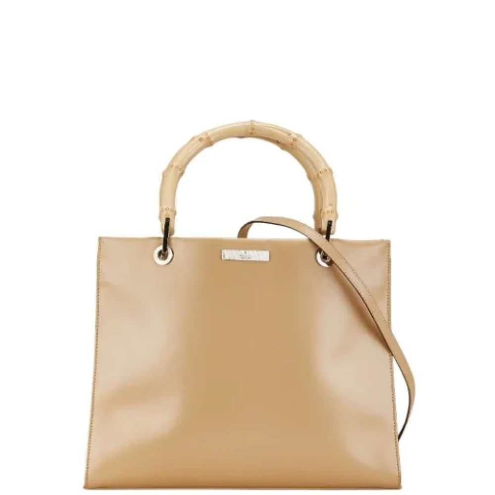 Gucci Vintage Pre-owned Leather gucci-bags Beige Dames