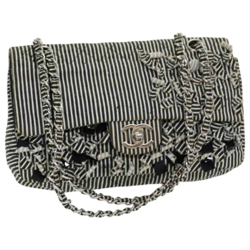 Chanel Vintage Pre-owned Canvas handbags Black Dames