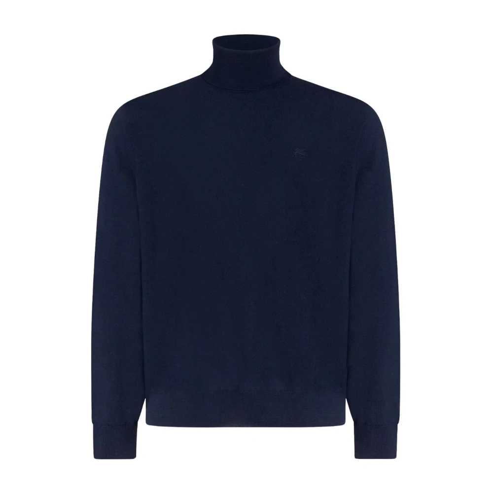 Etro Uomo Blu - Roma Maglieria Dolcevita - Knitwear - Xl