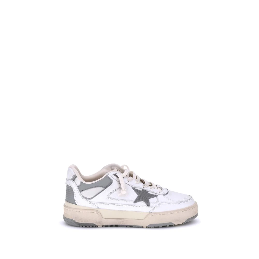 Golden Goose White Sneakers, Male, 9 Uk, Vintage Basketball Style Trainers