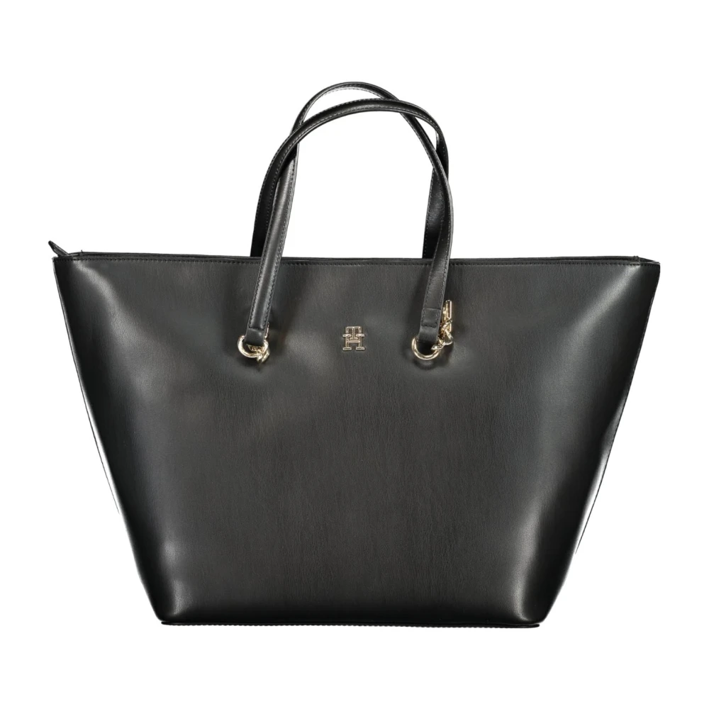 Tommy Hilfiger Zwarte dames schoudertas met logo Black Dames