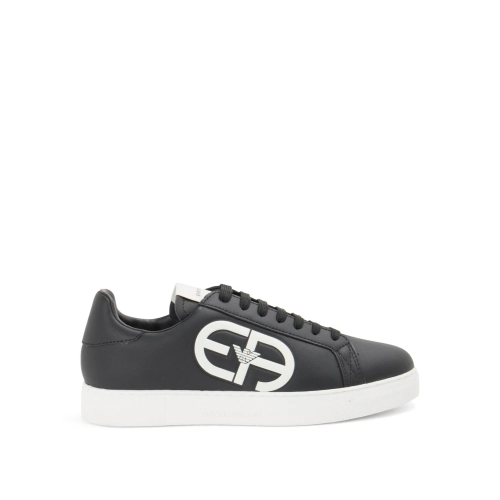 Emporio Armani Men's Black Sneakers, 9 Uk, Trainers