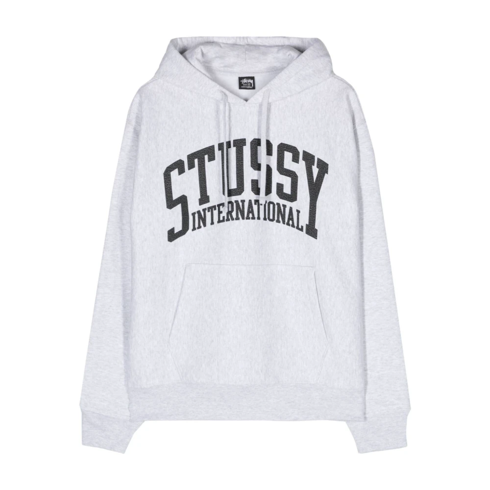 Stüssy Grijze Sweater met Logo Print Gray Heren