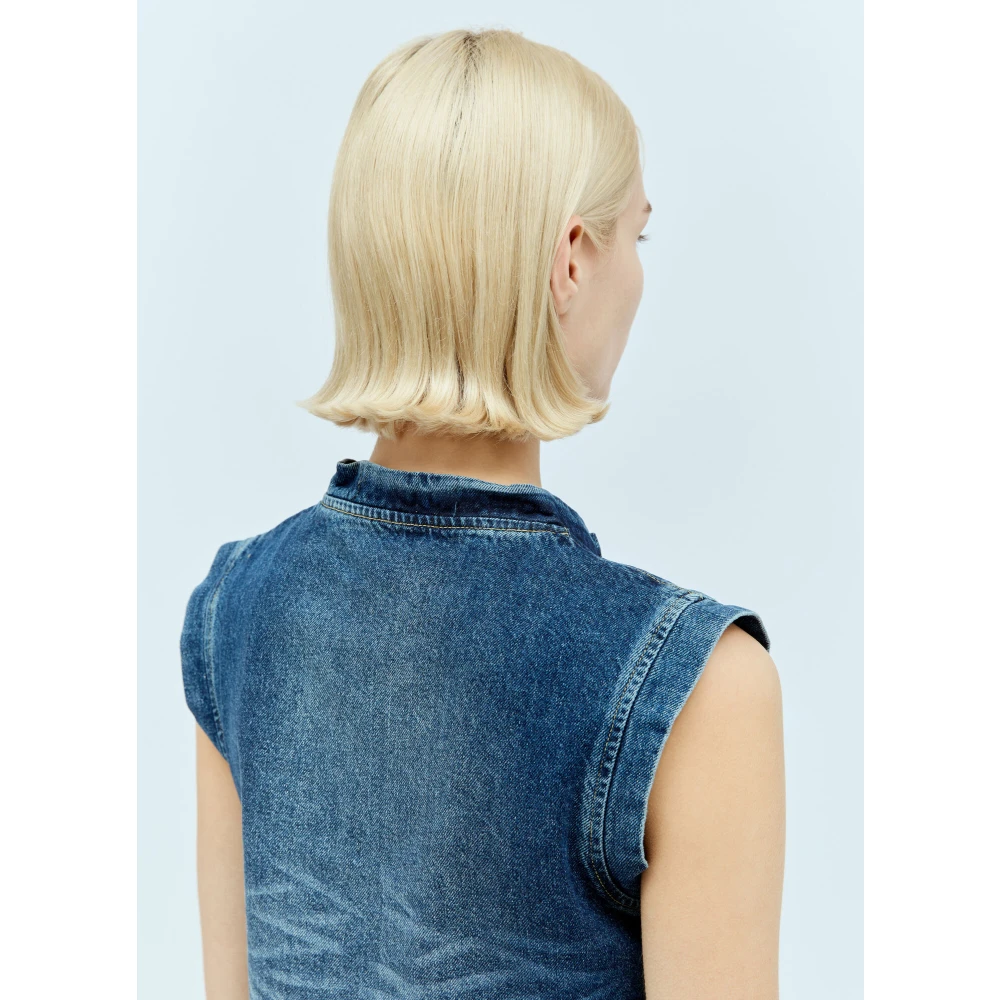 Reward If Found Mermaid Denim Top met Distressed Heart Blue Dames