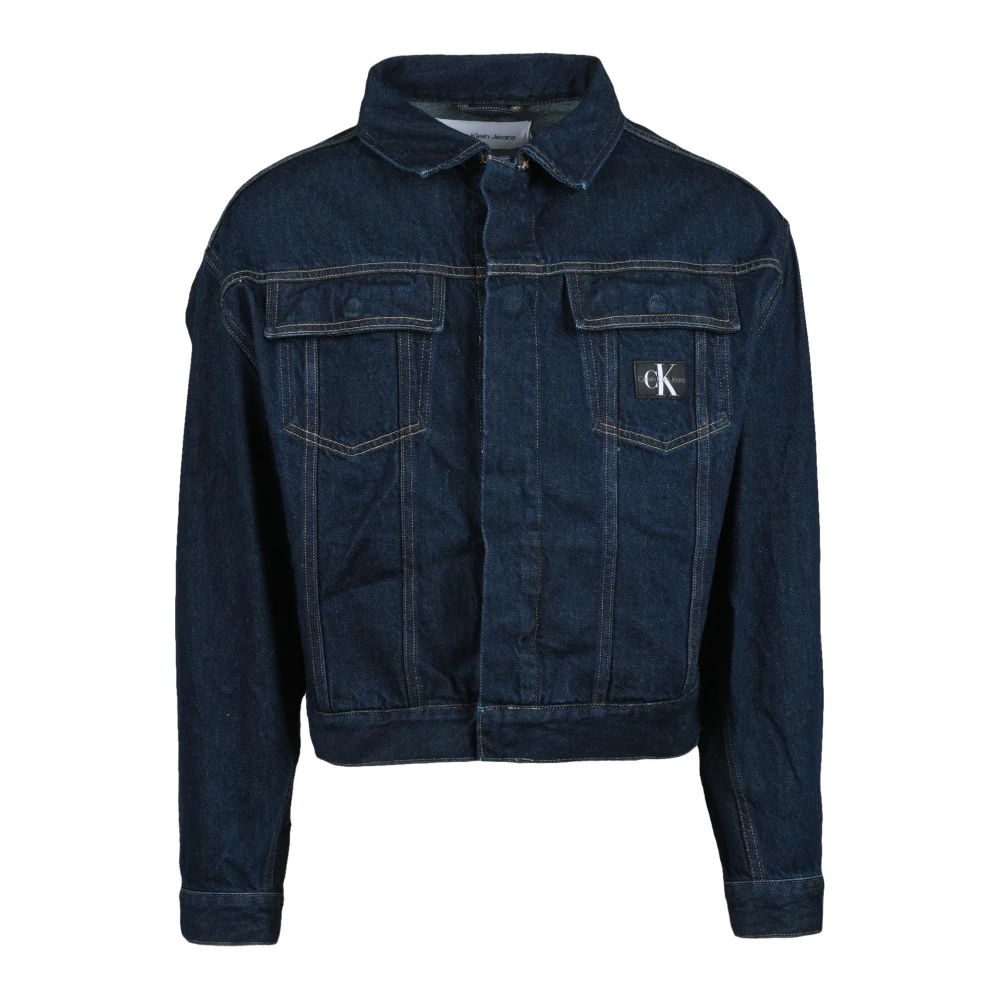 Calvin Klein Jeans Spijkerjasje met knoopsluiting Blue Heren