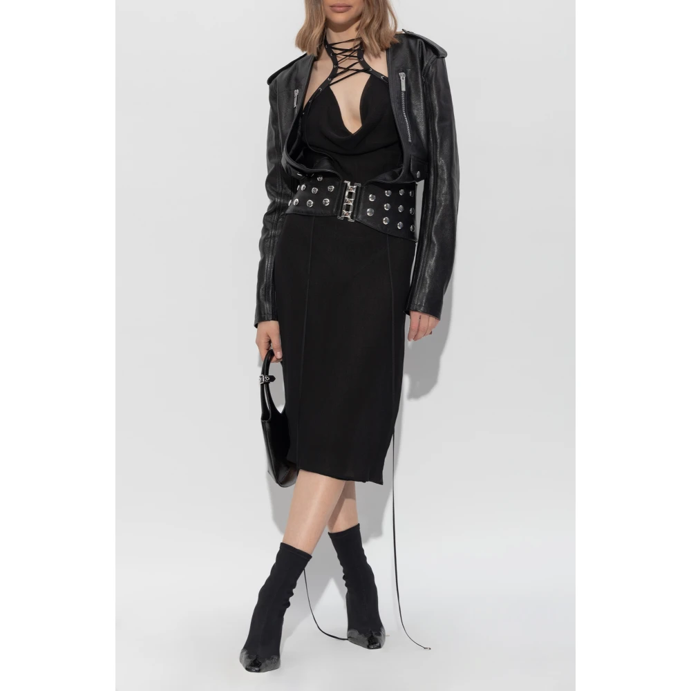 Dsquared2 Leren jas Black Dames