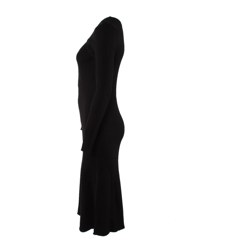 pinko Zwarte Jurk met Elastaan Materiaal Black Dames