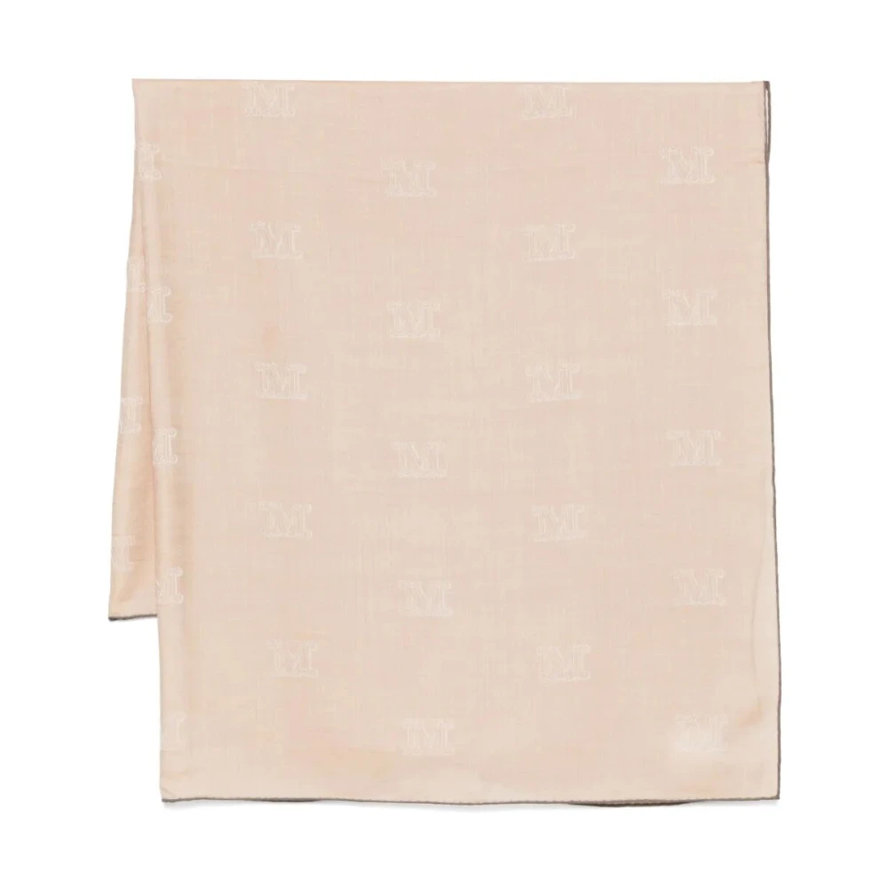 Max Mara Elegant Zijden Sjaal Beige Dames