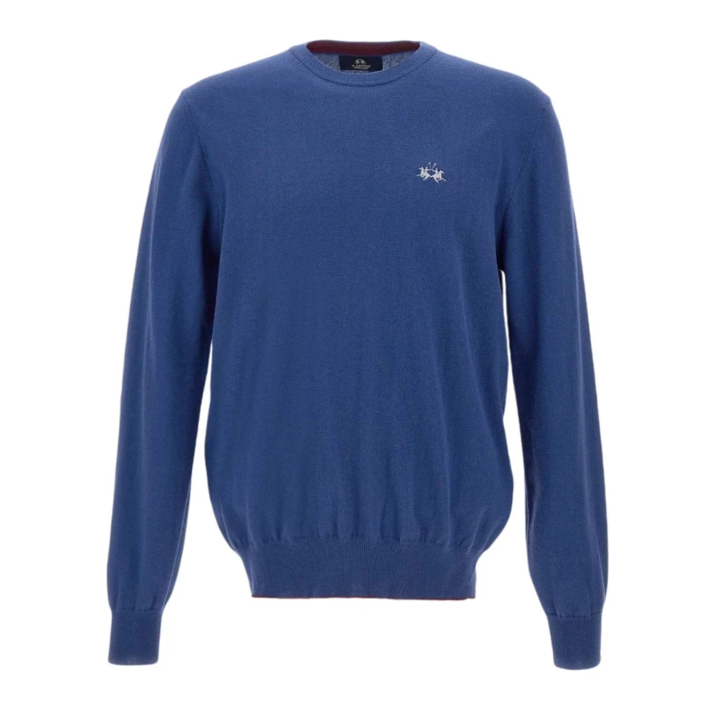 LA MARTINA Blauwe Heren Logo Trui Blue Heren