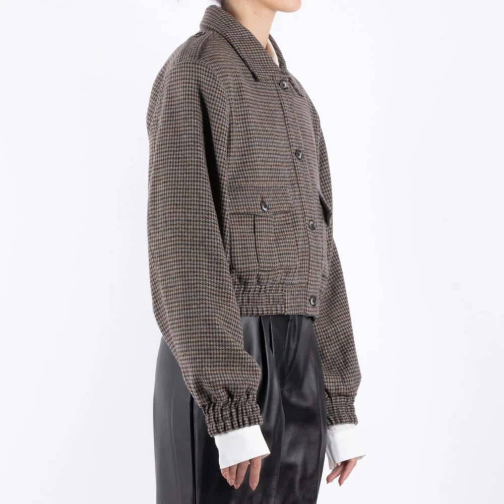 The Garment Bruine Wollen Jas Brown Dames
