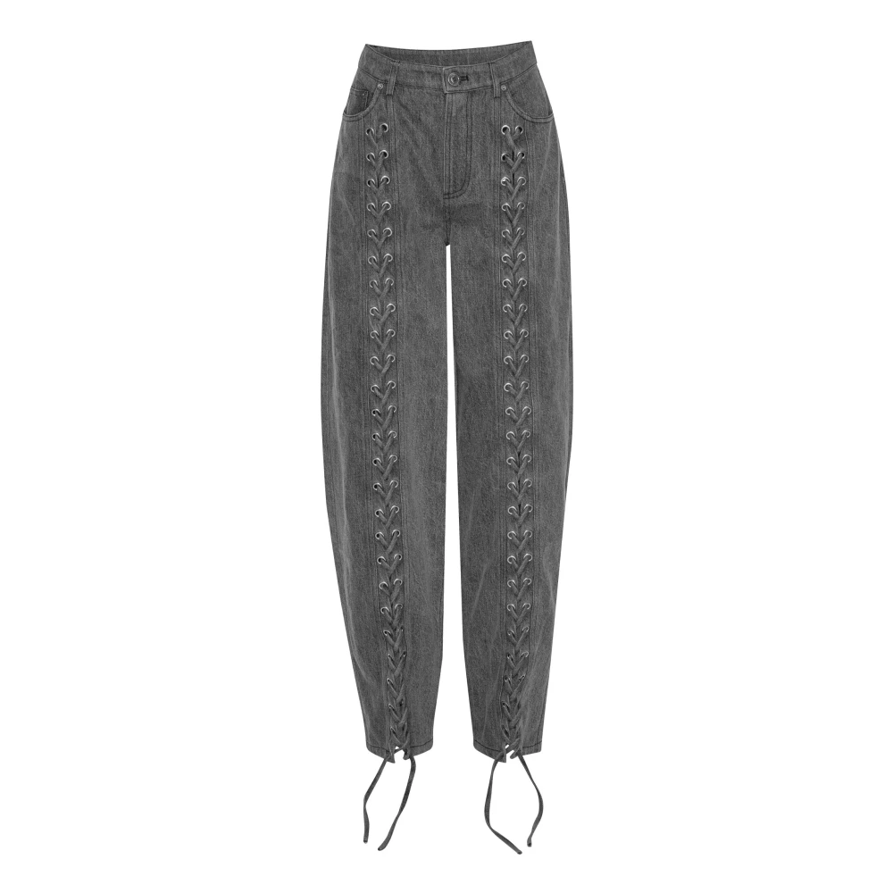 Rotate Birger Christensen Rechte broek Gray Dames