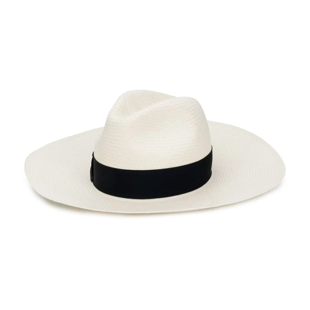 Borsalino Panama Fine Straw Hat White Dames