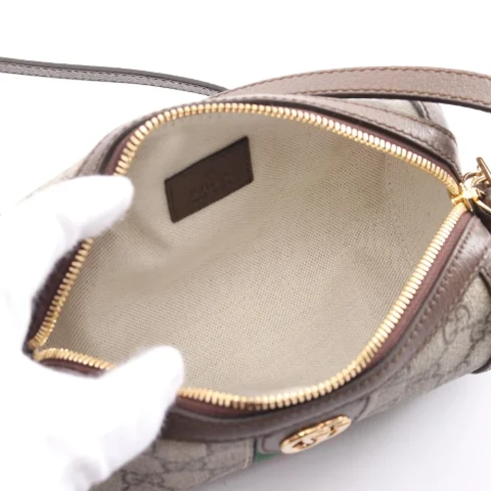 Gucci Vintage Pre-owned Canvas crossbody-bags Beige Dames