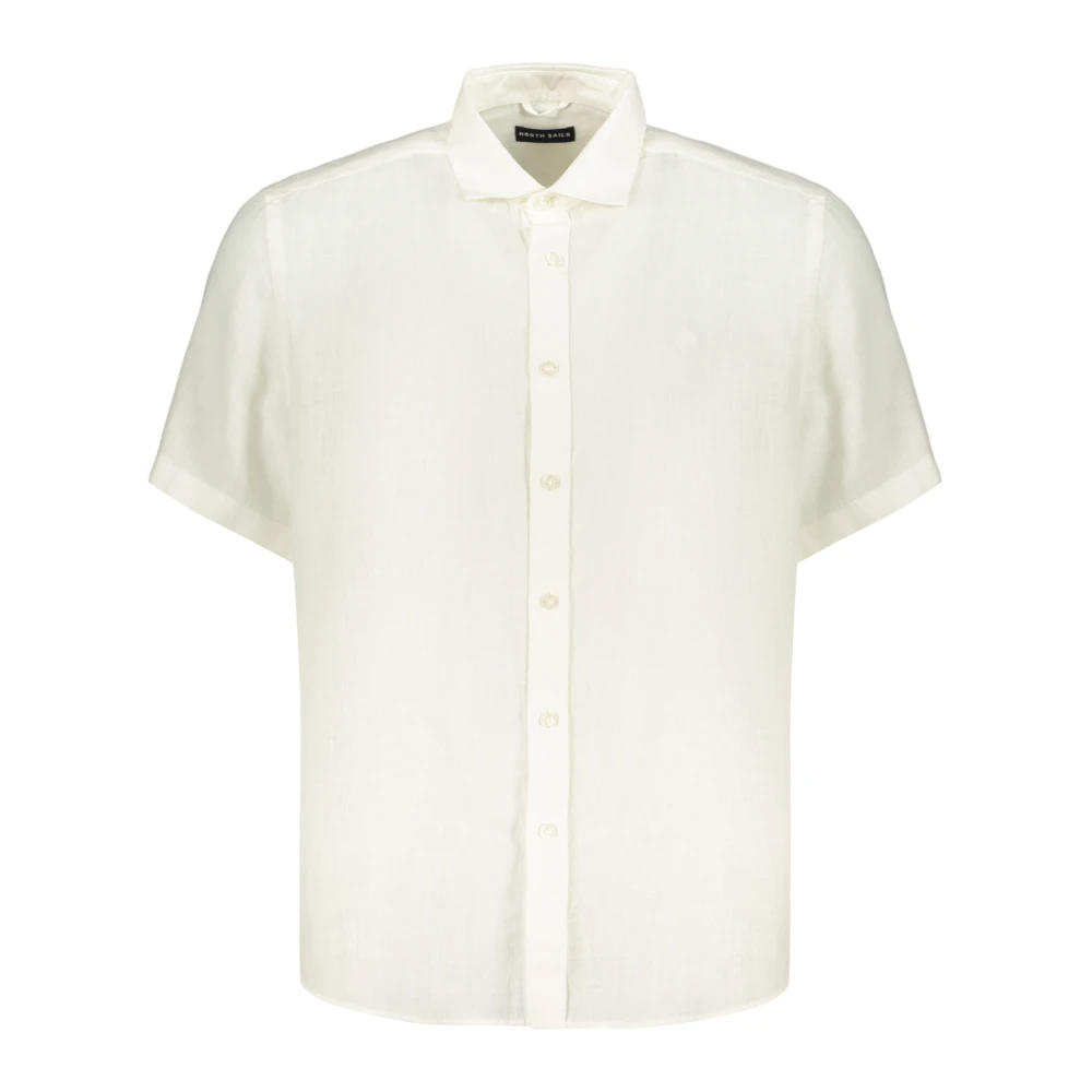 North Sails , Short Sleeve Shirts, Male, White, 2XL, Spread Collar Shirt