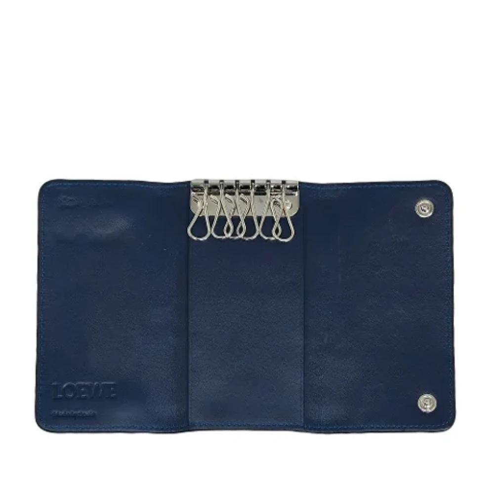 Loewe Pre-owned Leather key-holders Blue Dames