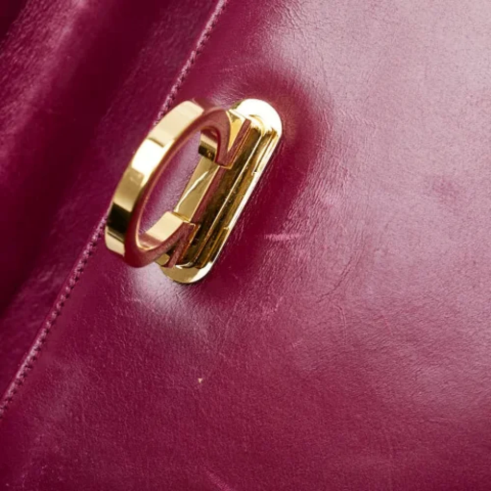 Salvatore Ferragamo Pre-owned Leather handbags Purple Dames