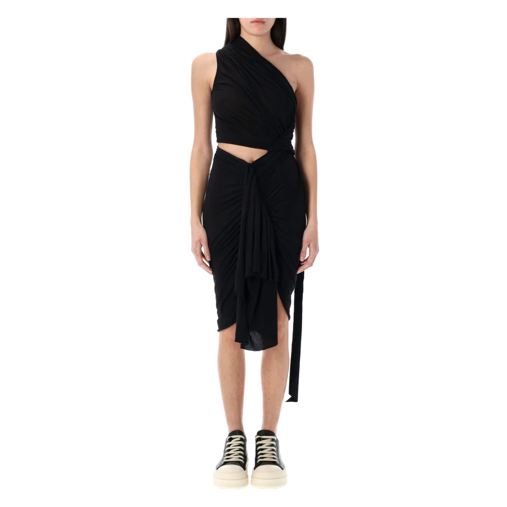Rick Owens Asymmetrische Kikkerjurk Black Dames