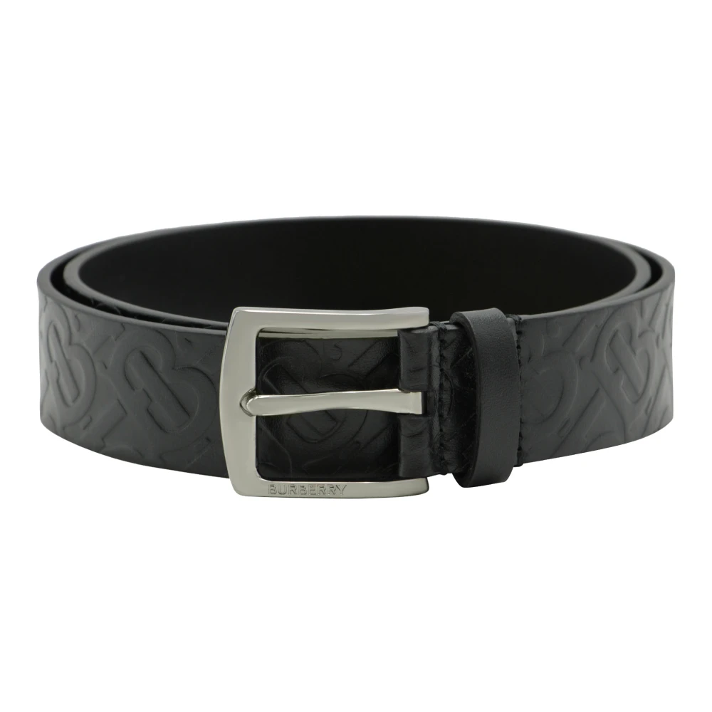 Burberry Iconische Logo Leren Riem Black Heren