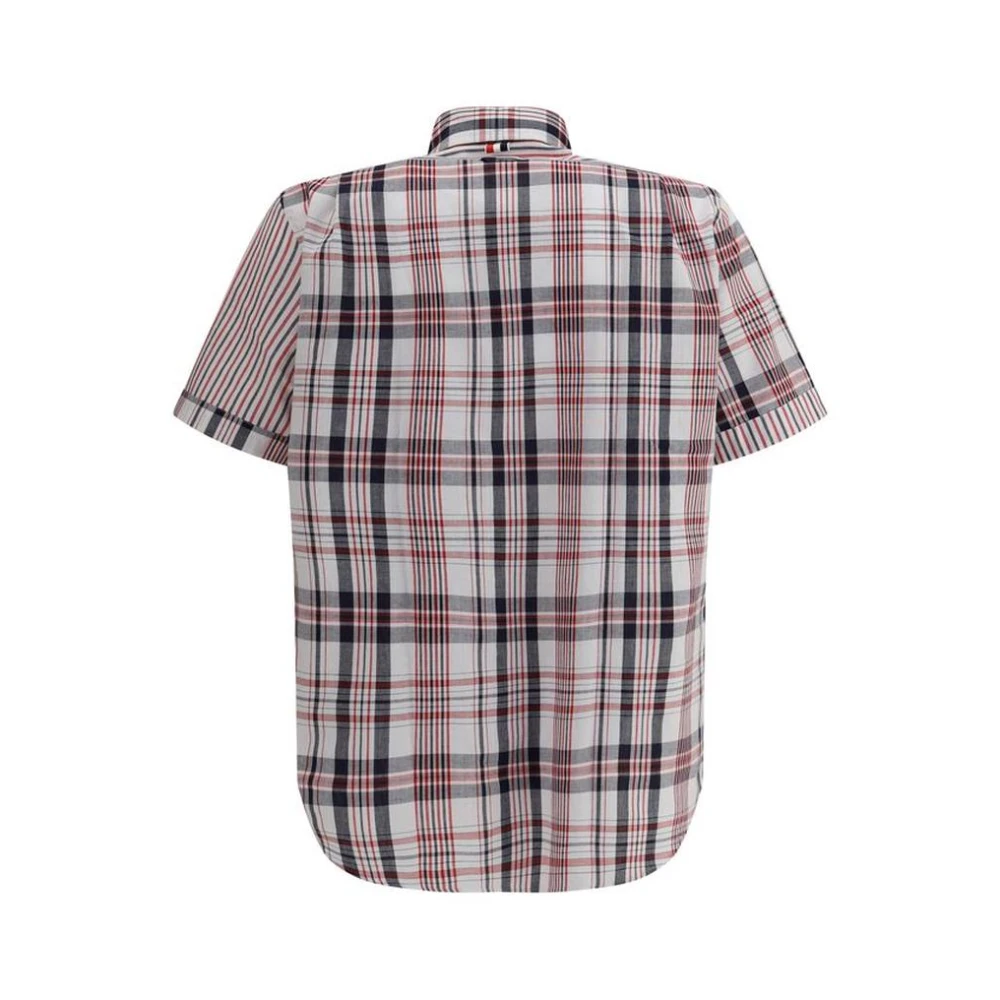 Thom Browne Gestreept Patchwork Overhemd Korte Mouw Multicolor Heren