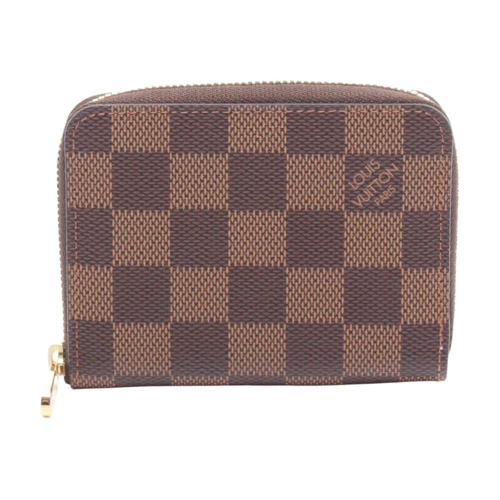 Louis Vuitton Vintage Women's Brown Pre-Owned Damier Ebene Canvas Coin Purse