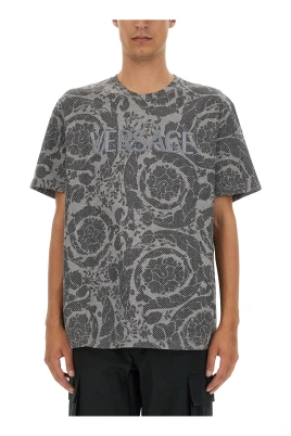 Barockmönstrad kompakt T-shirt