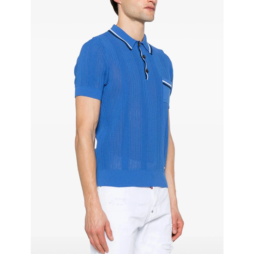 Dsquared2 Polo Shirts Blue Heren