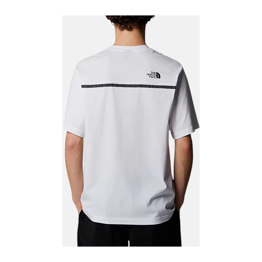 The North Face Geribbelde ronde hals logo T-shirt White Heren