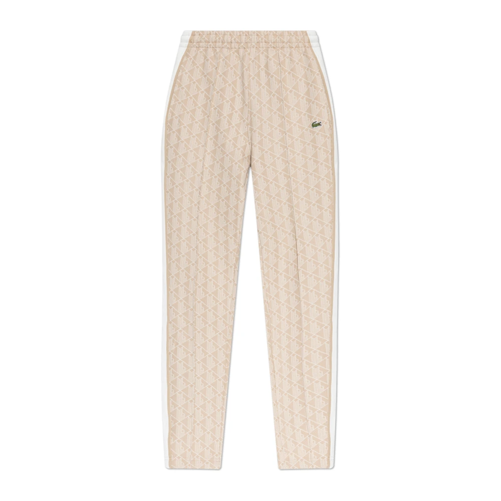 Lacoste Herr Beige Byxor M/L, Bomull, Paris Monogram Sweatpants
