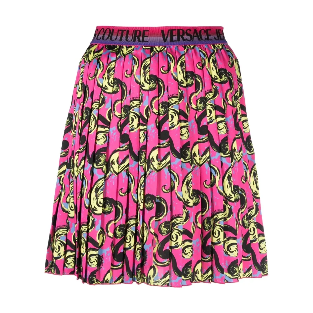 Versace Jeans Couture Oranje Twill Rok Multicolor Dames