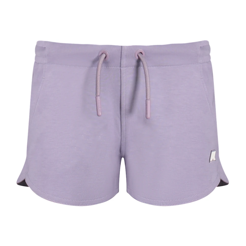 K-Way Unisex Purple Elastic Waist Shorts