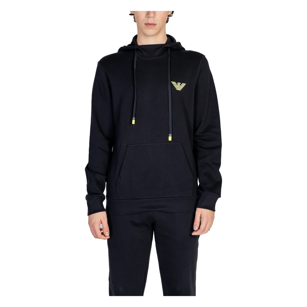 Emporio Armani Zwarte Hoodie Herfst Winter Stijl Black Heren