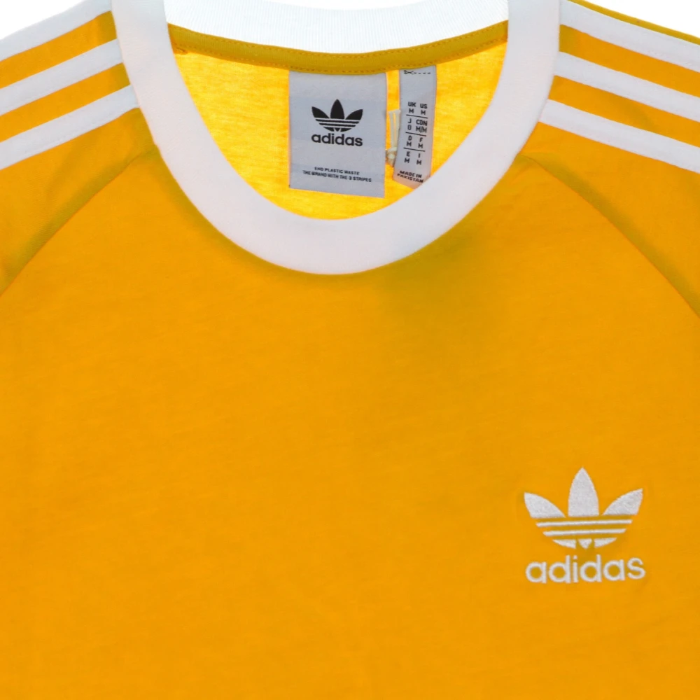 Adidas Gouden 3-Stripes Tee Active Yellow Heren