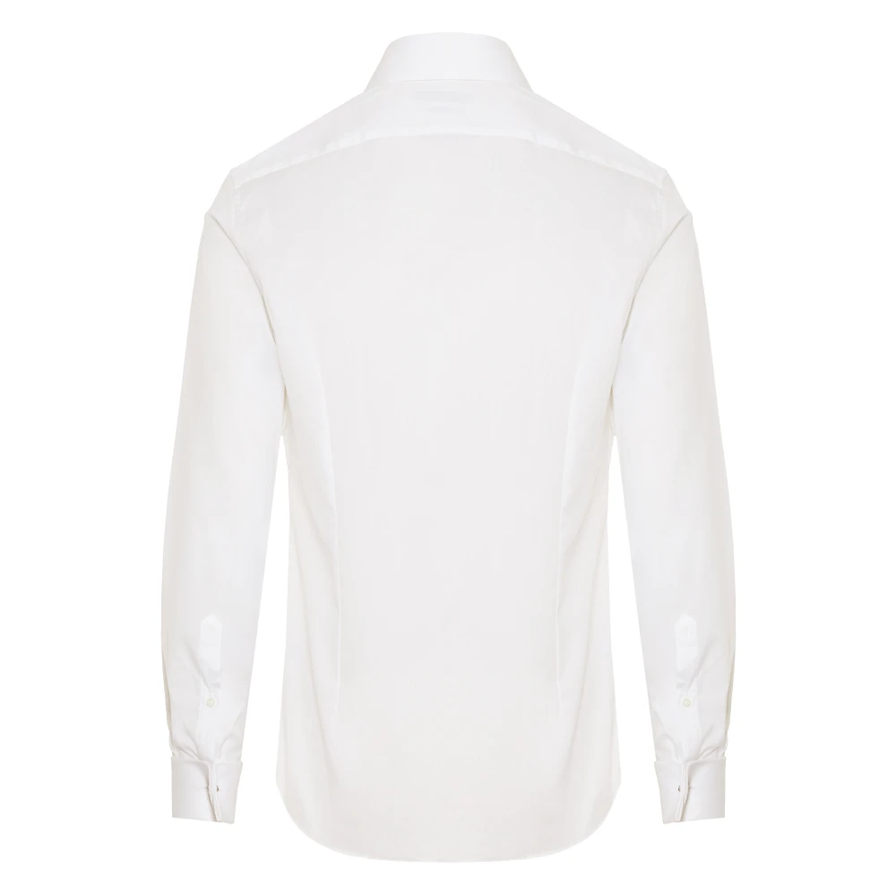 Corneliani Katoenen Overhemd Kreukvrij Italië Ontwerperscode White Heren