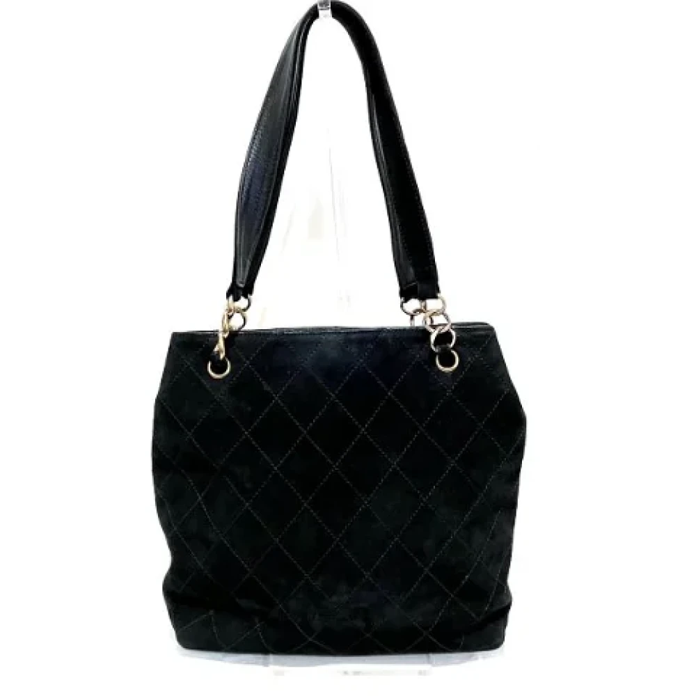 Chanel Vintage Pre-owned Leather totes Black Dames