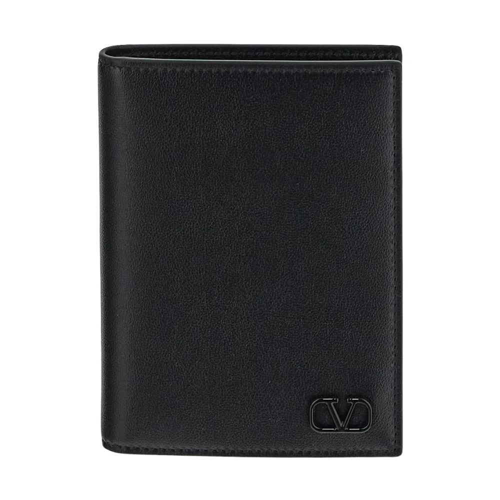 Valentino Garavani Leren Logo Portemonnee Black Heren