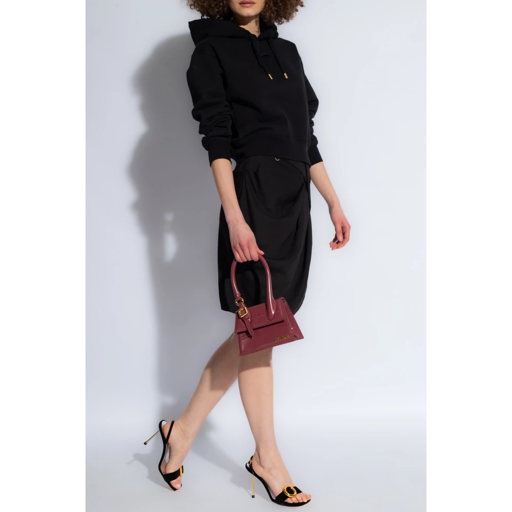 Jacquemus Hoodie met logo Black Dames